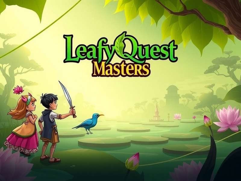 Leafy Quest Masters Gameplay Screenshot - Puzzle Solving in Lotus Lagoons